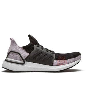 adidas womens Ultraboost 19 Running Shoe, Core Black/ Soft Vision/ Solar Red